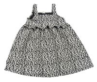 Černo-bílé vzorované šaty River Island