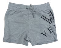 Šedé melírované teplákové kraťasy s nápisem zn. River Island