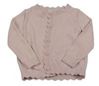 Světlerůžový propínací lehký svetr Primark