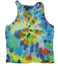 Barevný žebrovaný crop top New Look