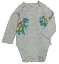 Šedé melírované body s dinosaury M&S