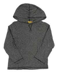 Tmavošedé melírované triko s kapucí H&M