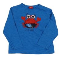 Modré melírované triko s krabem S. Oliver