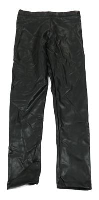 Černé koženkové legíny H&M