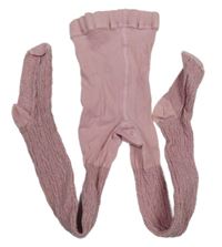 Světlerůžové třpytivé vzorované punčocháče Tu