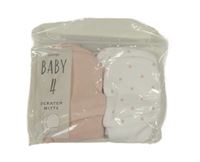 Nové - 4x bavlněné rukavice - 2x bílé se srdíčky + 2x světlerůžové George