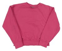 Růžová crop mikina 