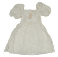 Nové - bílé květované slavnostní šaty s páskem Lipsy London