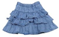 Modrá riflová vrstvená sukně F&F