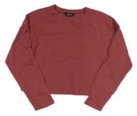 Cihlové crop triko New Look