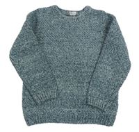Zelenomodrý melírovaný svetr Primark