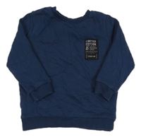 Tmavomodrá mikina s nášivkou George