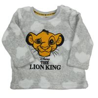 Šedo-bílá plyšová mikina se Simbou Primark