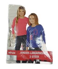 Nové - 2set - 2x triko - modré s potiskem + růžové Alive 