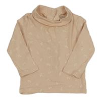 Růžový květovaný rolák Vertbaudet