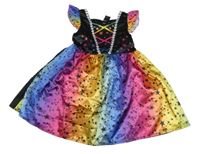 Kostým - Černo-barevné šaty s hvězdami F&F