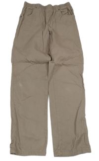 Hnědé plátěné kalhoty John Baner