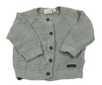 Šedý žebrovaný propínací svetr Name it