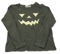 Antracitové triko se smajlíkem Alive