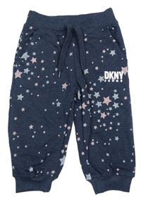 Tmavomodré tepláky s hvězdami DKNY