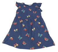 Šedomodré šaty s motýlky Lily & Dan