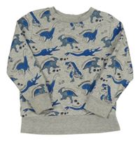 Šedo-modrá mikina s diny C&A