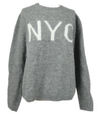 Dámský šedý svetr s nápisem Primark 