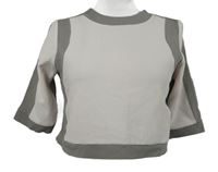 Dámská bílo-šedá vzorovaná crop mikina River Island 