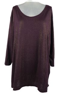 Dámská purpurová třpytivá tunika Maxi Blue 