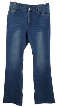 Dámské modré bootcut rifle 