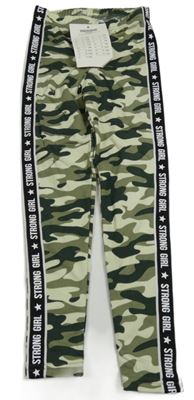 Nové- Army legíny s proužkem a nápisem Y.F.K.