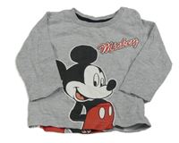 Šedé triko s Mickeym Disney 