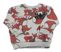 Šedá mikina se Spidermany Marvel