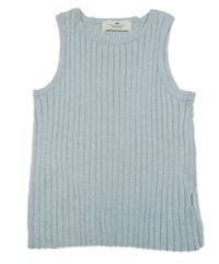 Světlemodrá žebrovaná pletená crop vesta H&M