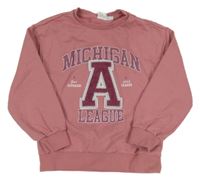 Růžová mikina s nápisem L&D