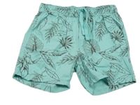 Modré plátěné kraťasy s listy Primark