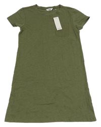 Nové - khaki bavlněné šaty s kapsou M&Co.