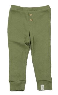 Khaki lehké tepláky s knoflíčky Topomini