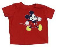 Červené tričko s Mickeym Disney