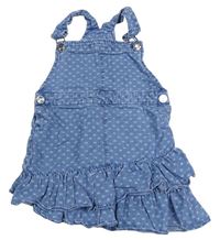 Modré riflové vzorované laclové šaty River Island