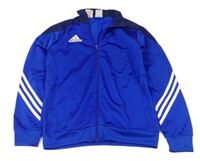 Modrá sportovní propínací mikina Adidas