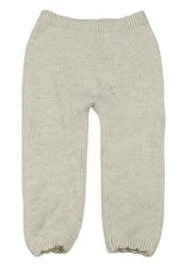 Světlebéžové melírované pletené kalhoty Primark