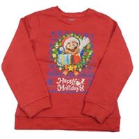 Červená mikina s Máriem 