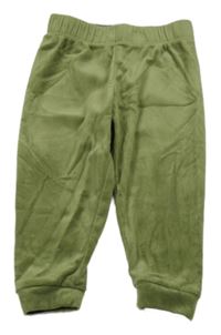 Khaki plyšové tepláky Lupilu