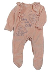 Světlerůžový sametový overal - Me to you 