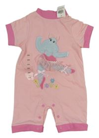 Nové - Světlerůžový overal s hrochem 