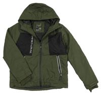 Khaki-černá šusťáková jarní bunda s kapucí Chapter young