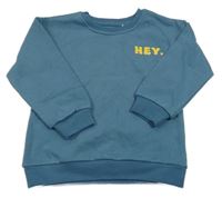 Modrošedá mikina s nápisem George