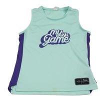 Mátovo-fialové tílko s nápisem Decathlon