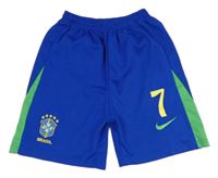 Cobaltově modro-zelené fotbalové kraťasy - Brasil